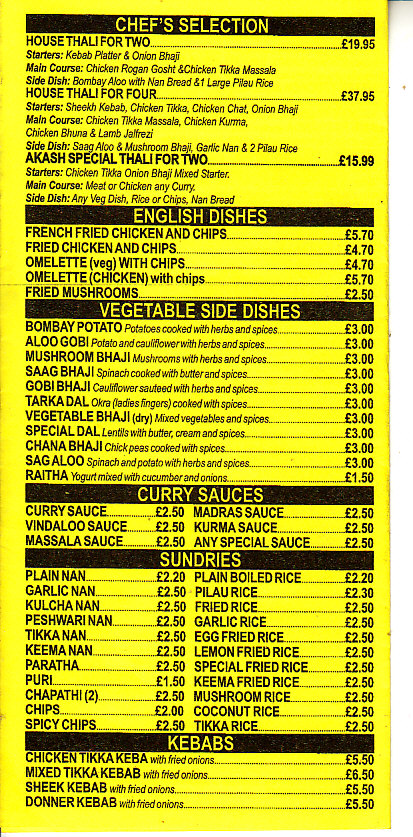 Akash Indian Takeaway