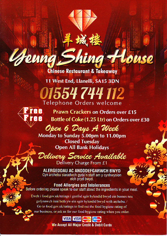 yeung shin house chinese menu