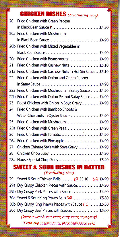 golden pool chinese llanelli menu