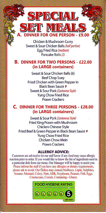 golden pool chinese llanelli menu