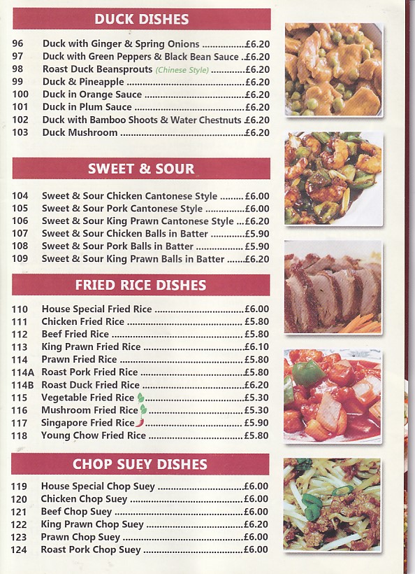 Llanelly Packed Meals menu